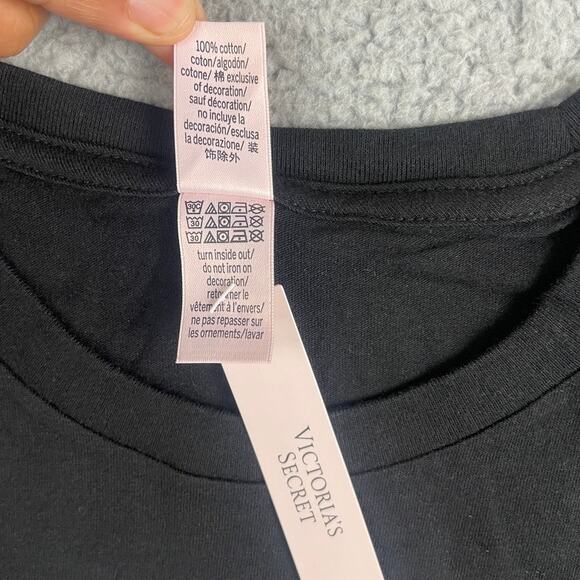 Victoria's Secret Women's Small Black 100% Cotton Fashion Show '24 SS T-Shirt - Picture 4 of 10